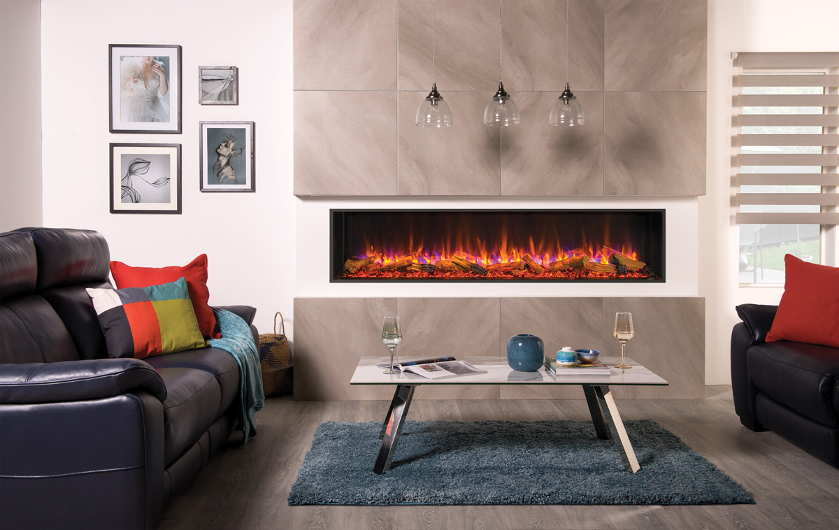 Skope 77″ Built-in 3 Sided Fireplace